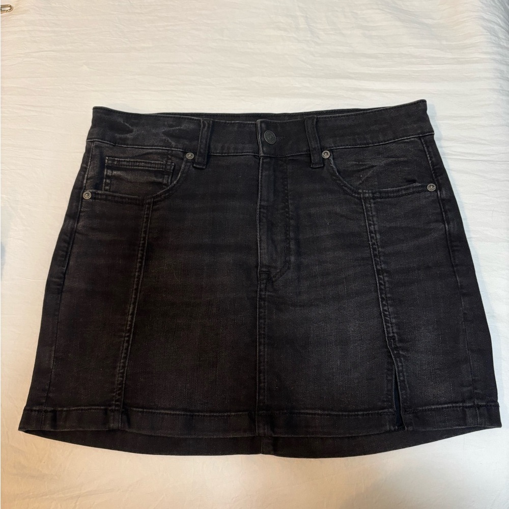 American Eagle Classic Black Denim Skirt